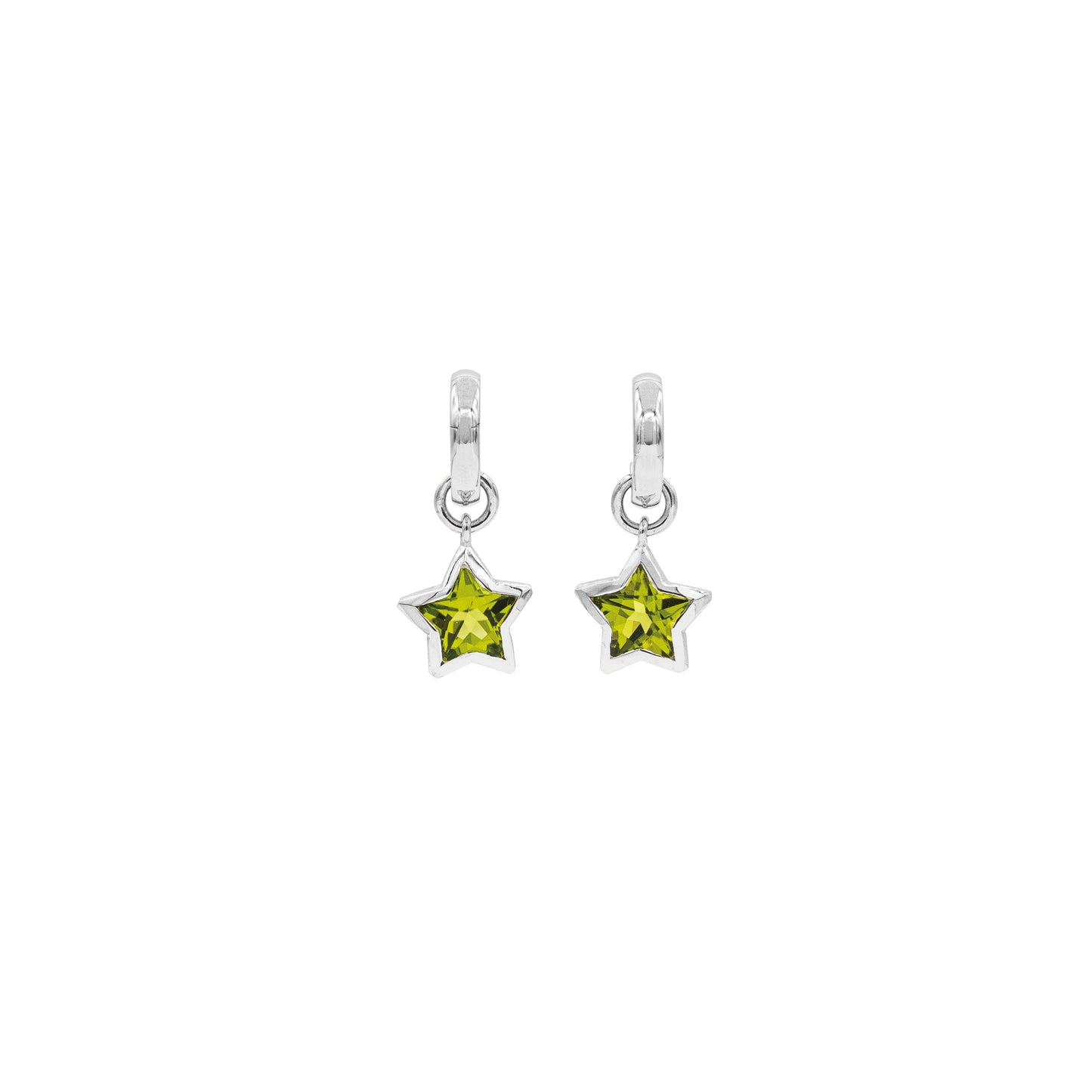 Peridot Star Earrings