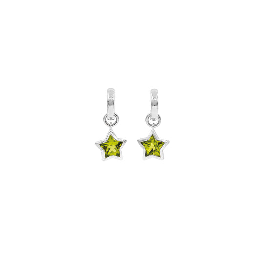 Peridot Star Earrings
